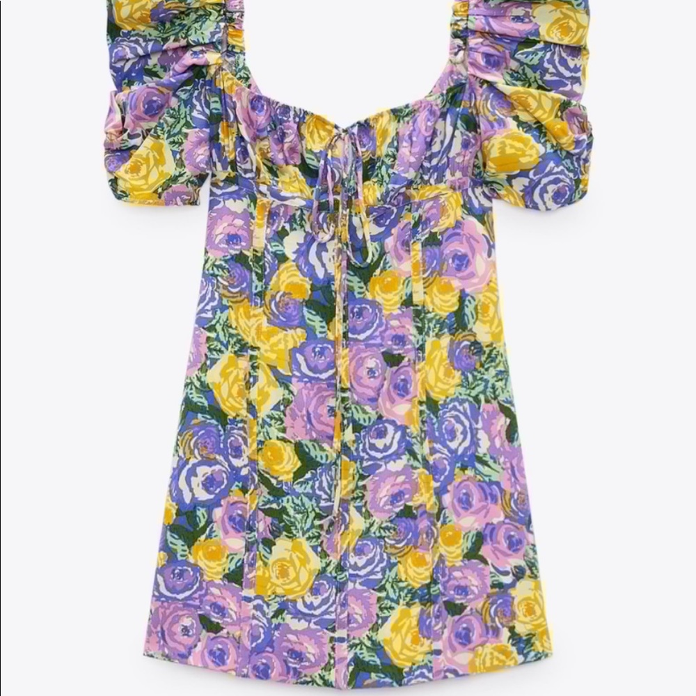 NWT - Zara - Printed corset style mini dress - Size XXL - Picture 1 of 7